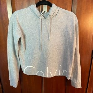 Calvin Klein crop hooded sweatshirt. Size XS.